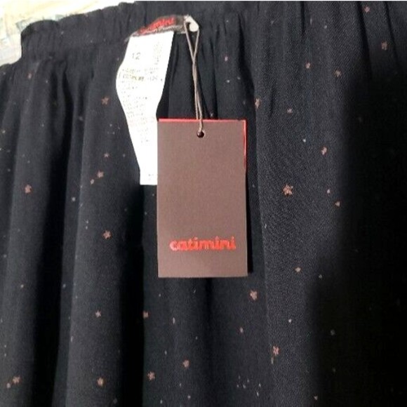 Catimini Reversible Skirt Girls Size 12 Year Elastic Waist Stars Cactus Flowers - Picture 4 of 16